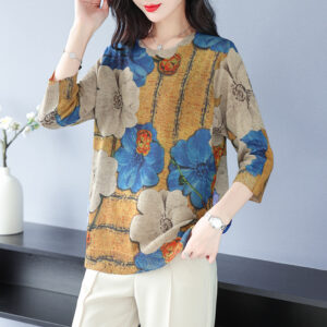 Plus Size Blouse For Middle-aged Women Knitwear