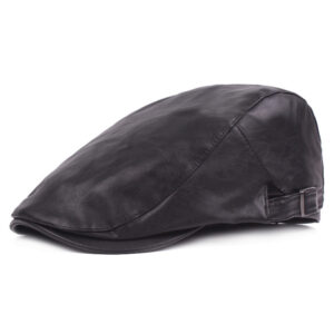 Men’s Fashionable Leather Forward Hat