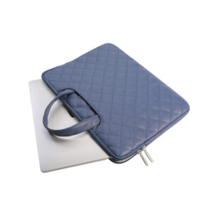 PU Soft Leather Notebook Rhombic Laptop Bag