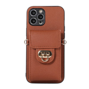 Leather Phone Case Creative Card-inserting Wallet Leather Case Crossbody Protective Case