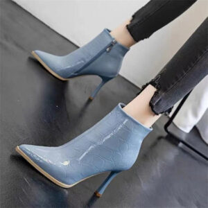 Women’s High Heels Pointed Toe Stiletto Martin Boots