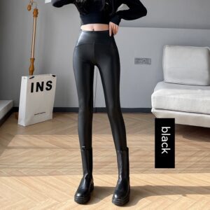 Autumn And Winter New PU Leather Women’s Pants