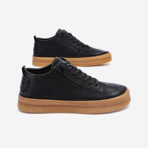 Men’s Casual Shoes Leather Soft Soled Black Leather Shoes For Men