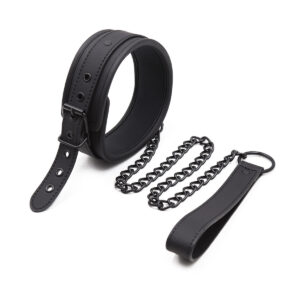 Leather Edging Couple Neck Sleeve Collar