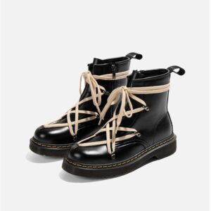 Children’s British Style Leather  Lace-up Ankle Boots