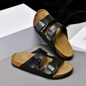 Leather Slippers Men’s Summer New Sandals Outside Wear