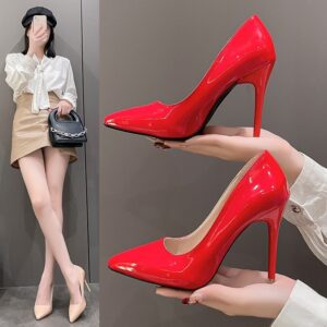 Women’s Fashion Patent Leather Plus Size High Heels