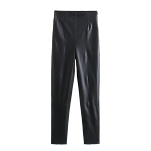 High Waist Slimming Skinny Leather Pants Women