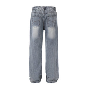 Washed Bright White Loose Jeans Men