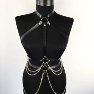 Leather belt chain costumes accessories