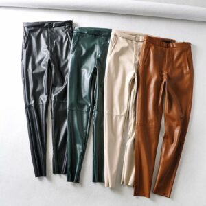 PU faux leather leggings