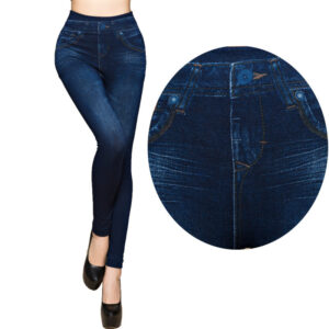 Women Leggings Plus size Faux Denim Jeans Leggings