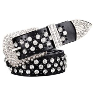 Gypsophila Rhinestone Leather Women’s Belt