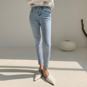 Skinny Jeans Women”s Spring New High Waist Slim Pencil