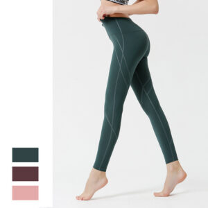 Nude fitness pants women stretch tight yoga pants