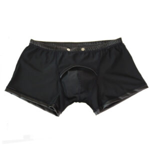 Men’s Sexy Patent Leather Boxer Briefs