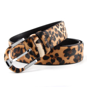 Women’s Leopard Leather Belt