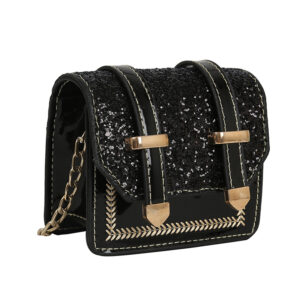 Patent leather sequin mini bag