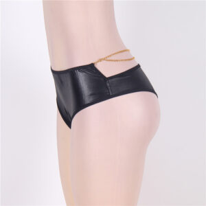 Erotic Plus Size Leather Chain Decoration Nightclub Underwear