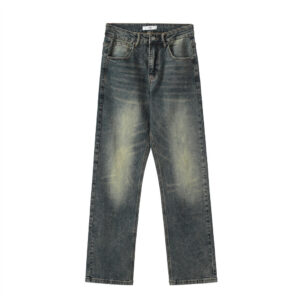 Contrast Color Washed Jeans For Men