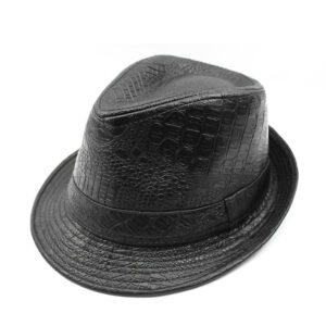 Men’s And Women’s Simple British Vintage Jazz Pu Leather Hat