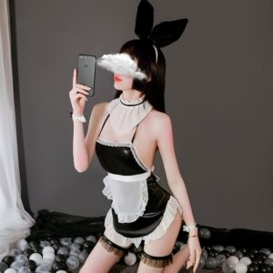 Patent Leather Bunny Girl Apron