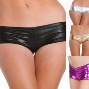 Leather Strapless Underwear Color Gold Black Red Leather Pants