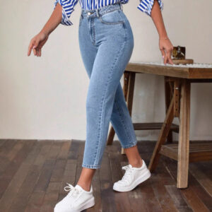 Retro High Waist Stretch Skinny Jeans For Women