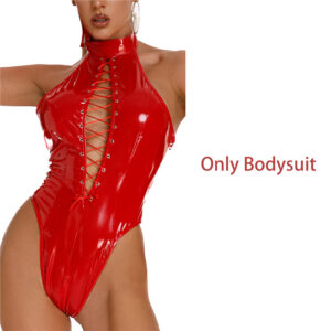 Plus Size Shiny Leather PU Underwear