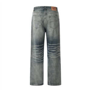 Distressed Washed Straight Jeans For Men